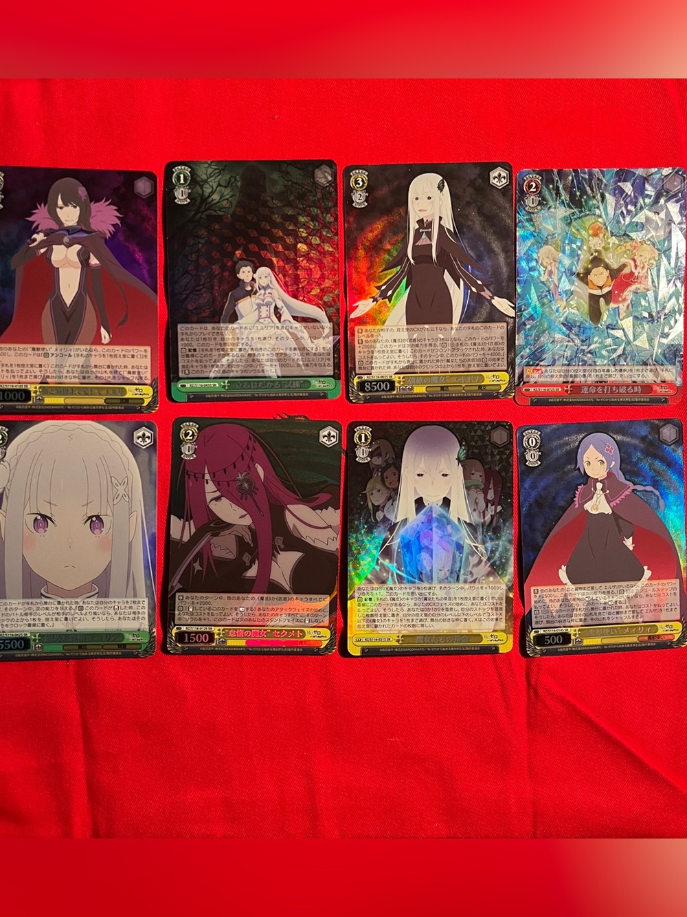 Re:Zero Collectible Card Game - Super Rare Foil Character Set